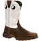 Durango Men's Western Boot, 9 M, Leather, 11 in H, Chocolate/White DDB0302 - alternate 1